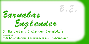 barnabas englender business card